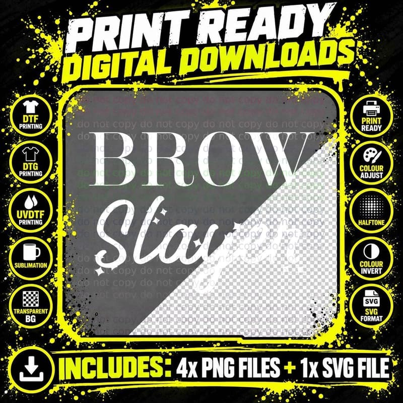 Cute Esthetician Eyebrow Microblade for Brow Artists Png SVG Digital Bundle
