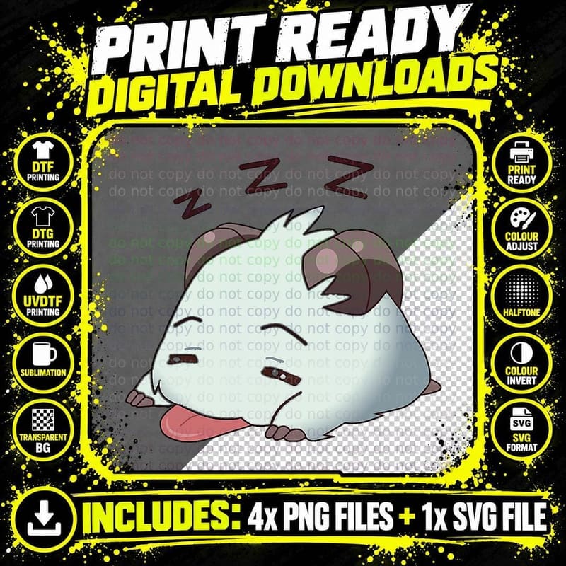Cute Tired Sleeping League Bronze Master Challenger Png SVG Digital Bundle