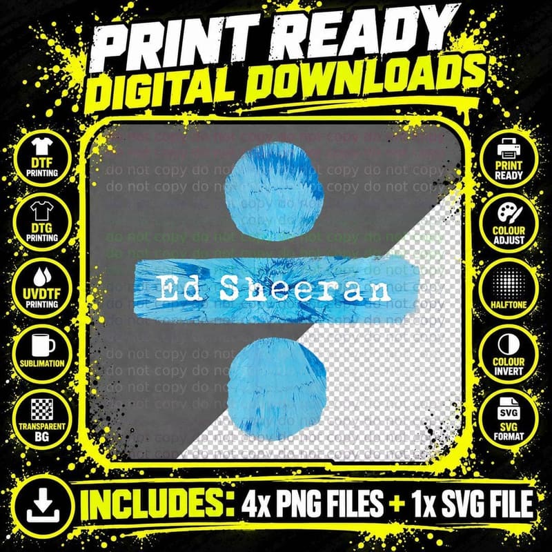Ed Sheeran Divide T-Shirt, Great Tee Png SVG Digital Bundle