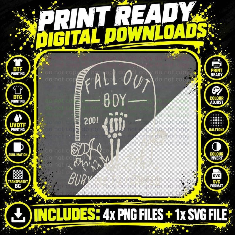 Fall Out Boy - Grave T-Shirt Png SVG Digital Bundle
