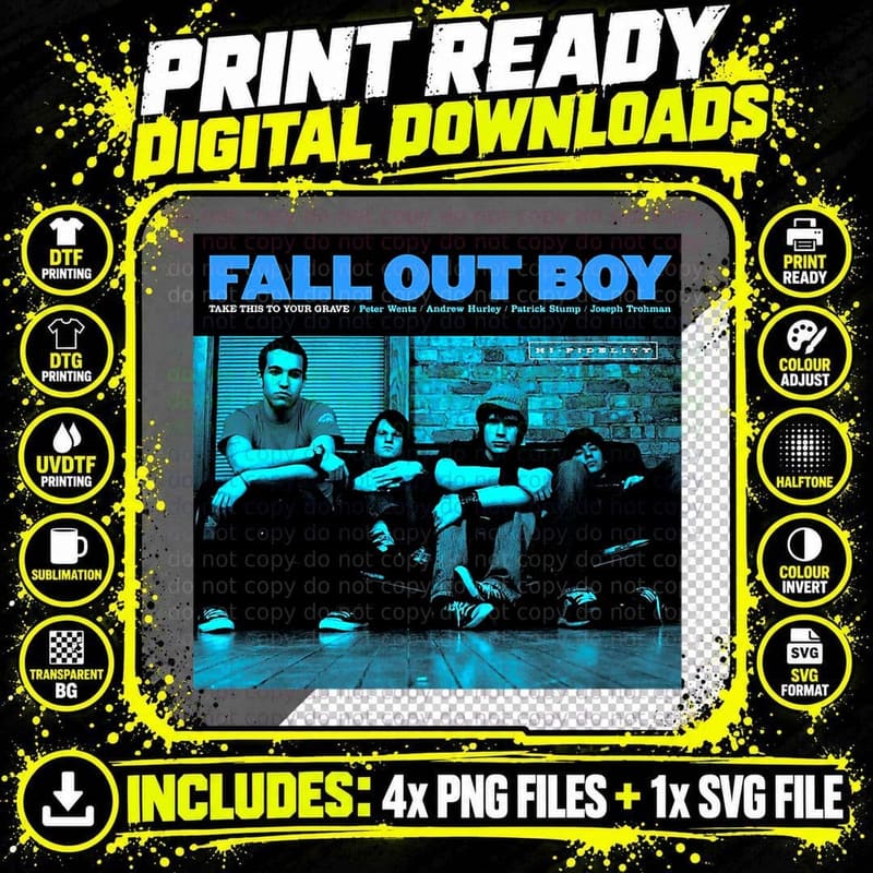 Fall Out Boy - Take This to Your Grave T-Shirt Png SVG Digital Bundle