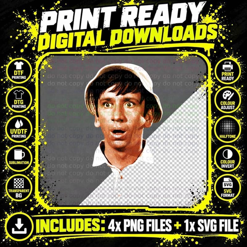 Gilligan's Island Gilligan's Head T-Shirt Png SVG Digital Bundle