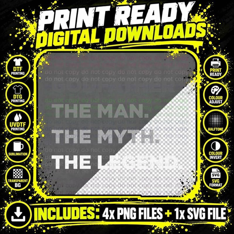 Godfather Shirt - Godfather T-Shirt Png SVG Digital Bundle