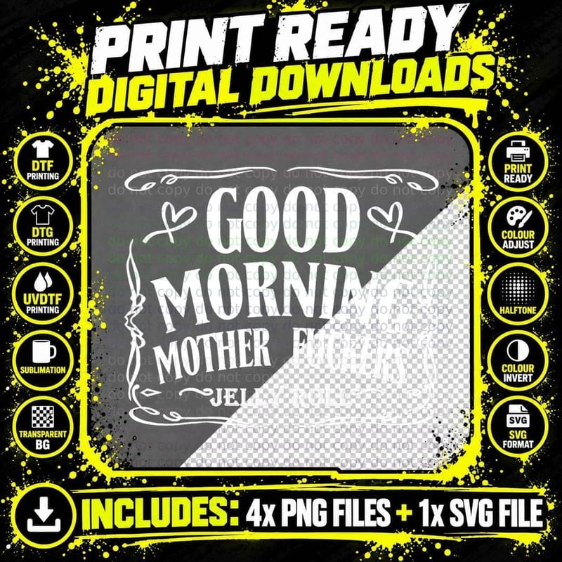 Good Morning-Mother Fuckers-Jelly Roll-Shirt T-Shirt Png SVG Digital Bundle