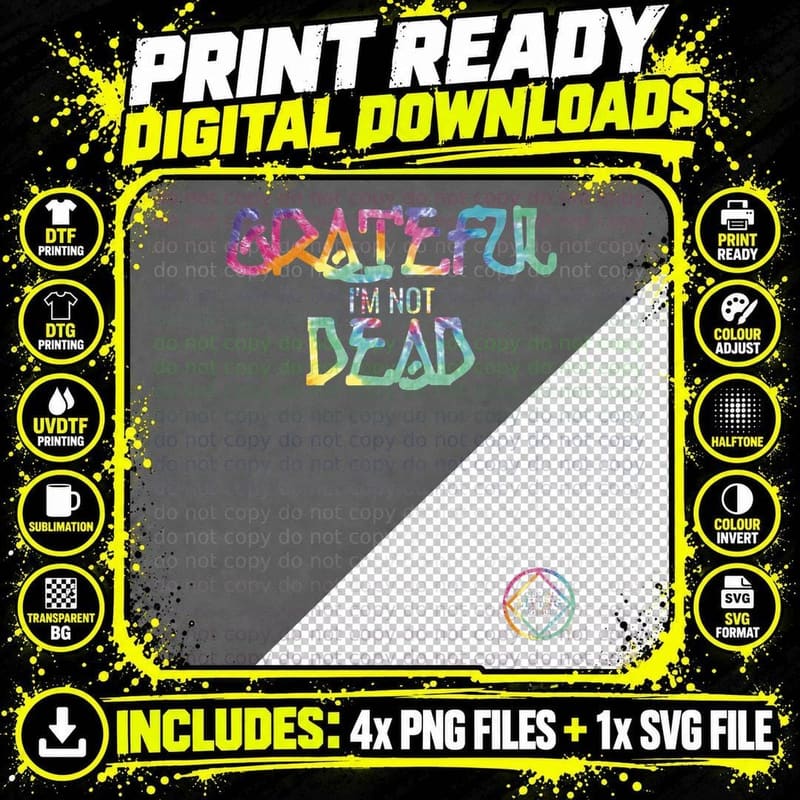Grateful I'm Not Dead NA AA Gifts T Shirt Png SVG Digital Bundle