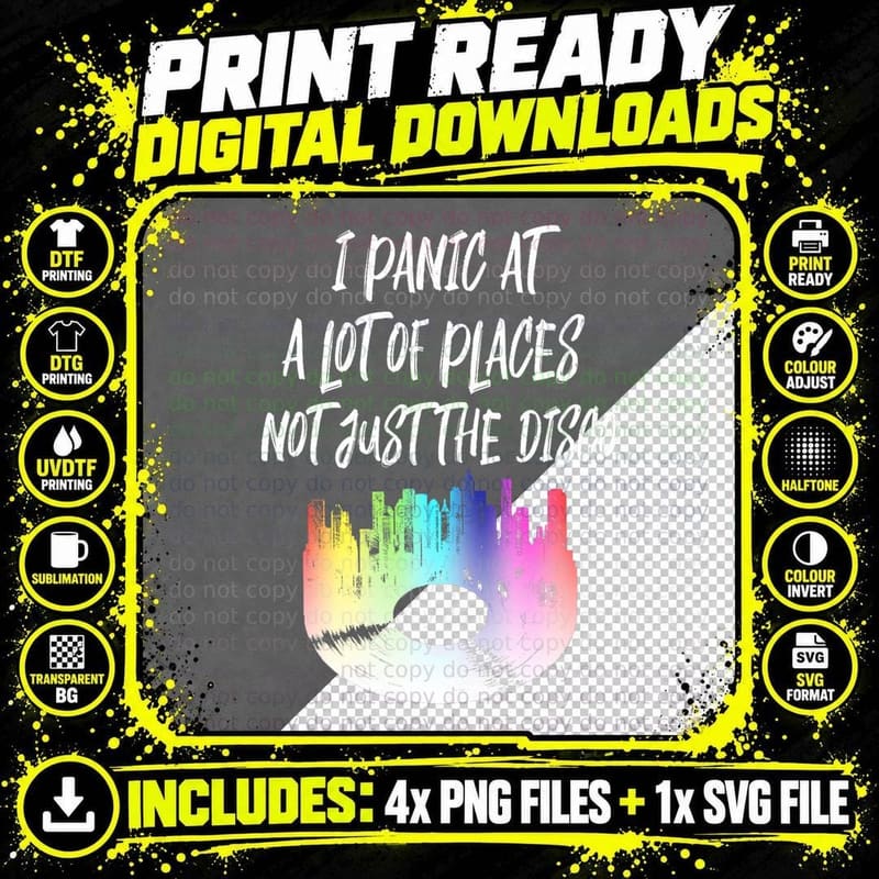 I Panic at a Lot of Places Not Just the Disco T-Shirt Png SVG Digital Bundle