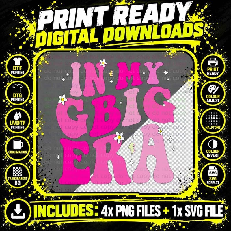 In My G Big Era Sorority T-Shirt Png SVG Digital Bundle