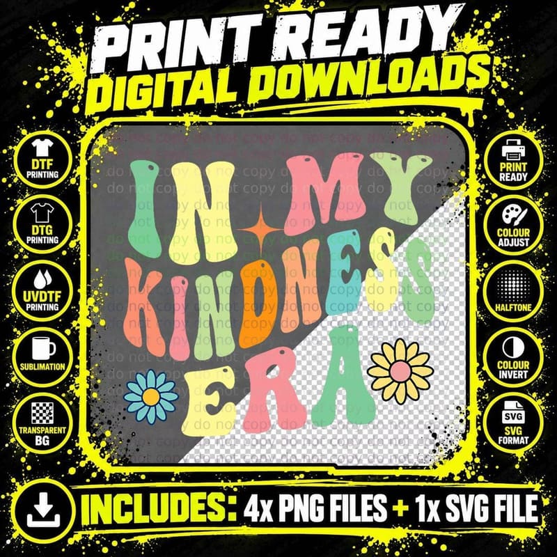 In My Kindness Era T-Shirt Png SVG Digital Bundle