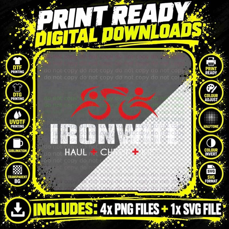 Ironwife Tri Ironsherpa Triathlon - Haul Cheer Png SVG Digital Bundle