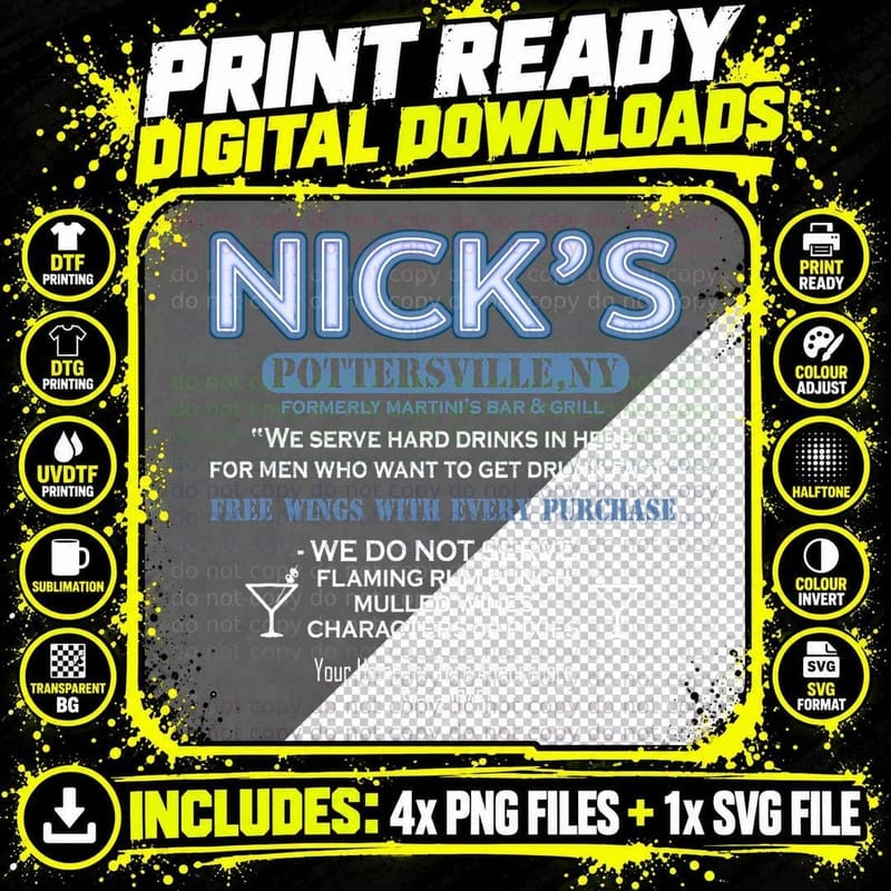 It's a Wonderful Life Nicks Bar George Bailey Clarence Png SVG Digital Bundle