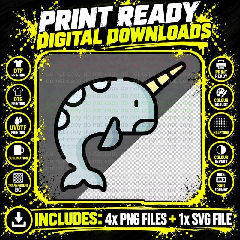Just Really Like Narwhals - Stay Weird - Narwhal T-Shirt Png SVG Digital Bundle
