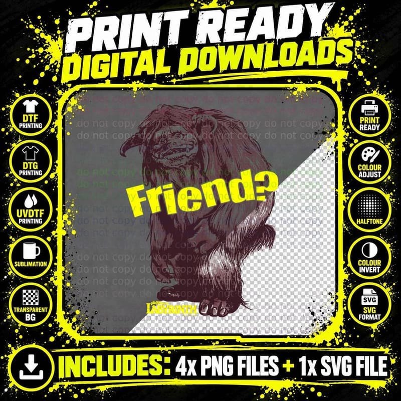Labyrinth Ludo Friend T-Shirt Png SVG Digital Bundle
