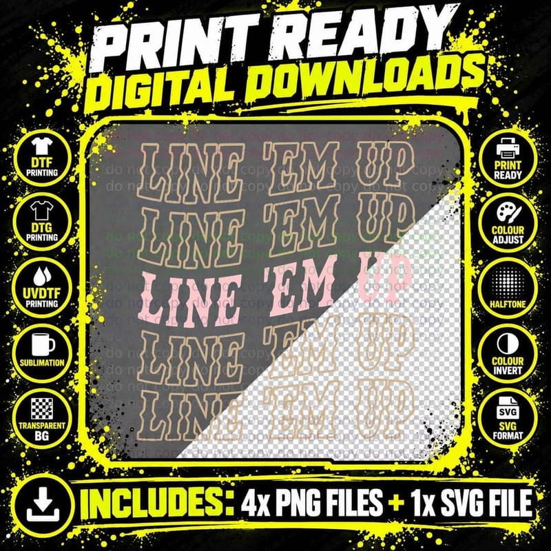 Line Em up Cute Wallen Shirt Merch Outfit T-Shirt Png SVG Digital Bundle