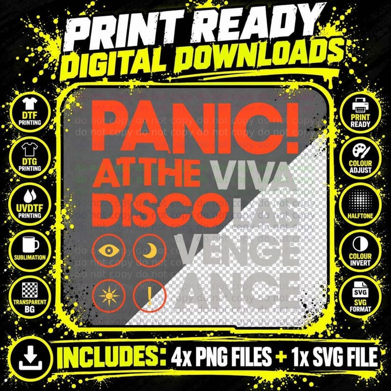 Panic! at the Disco - Viva Las Vengeance T-Shirt Png SVG Digital Bundle
