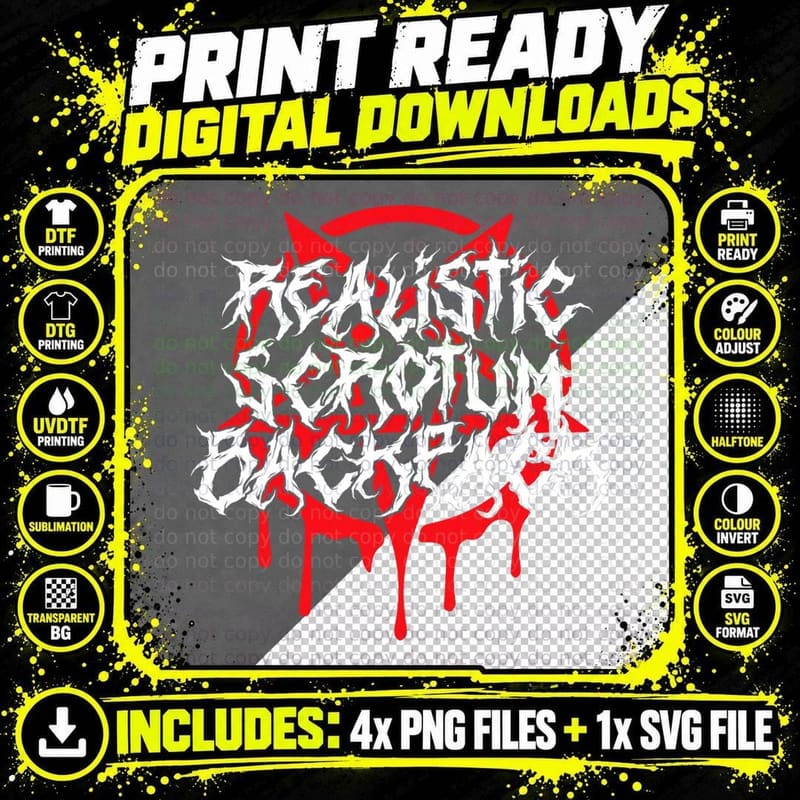 Realistic Scrotum Backpack Weird Oddly Specific Png SVG Digital Bundle