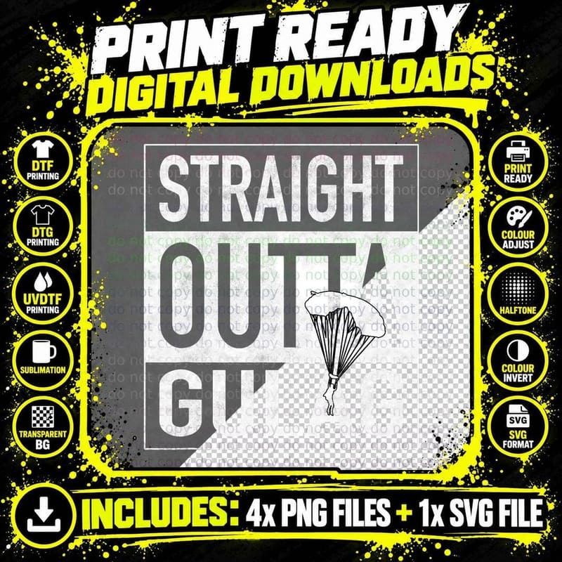 Straight Outta Gulag for Gamers T-Shirt Png SVG Digital Bundle