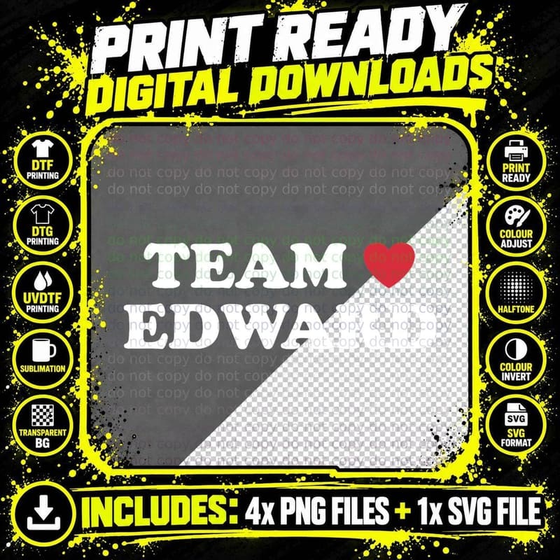 Team Edward Shirt - Team Edward T-Shirt Png SVG Digital Bundle