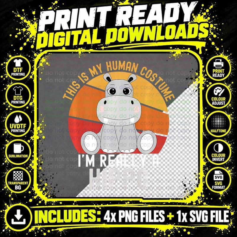 This Is My Human T-Shirt, Funny Great Tee Png SVG Digital Bundle