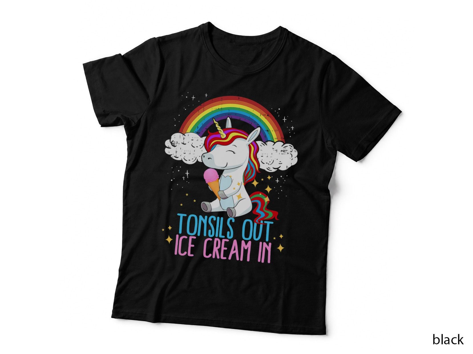 Tonsils Out Ice Cream in Tonsillectomy Tonsil Removal Girls T-Shirt