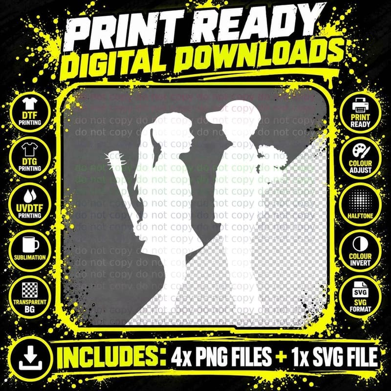 Banksy Boy Meets Girl! Essential T-Shirt Png SVG Digital Bundle