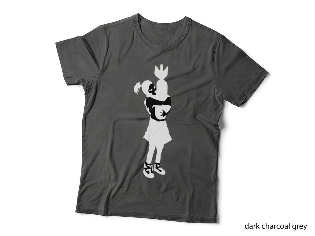Banksy Girl Hugging Bomb Essential T-Shirt