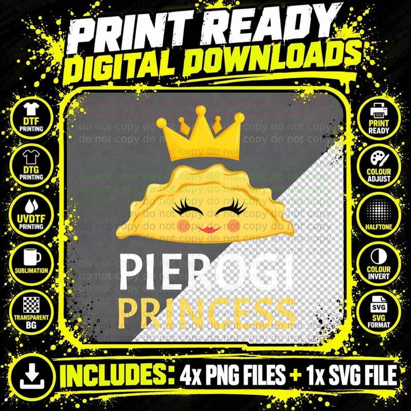 Cute Pierogi Art Women Girls Kids Pierogi Polish Png SVG Digital Bundle