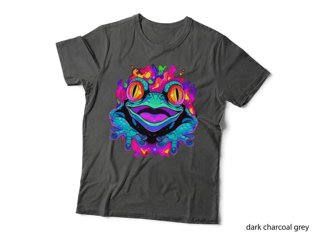 EDM Festival Trippy Psychedelic Arty Frog T-Shirt