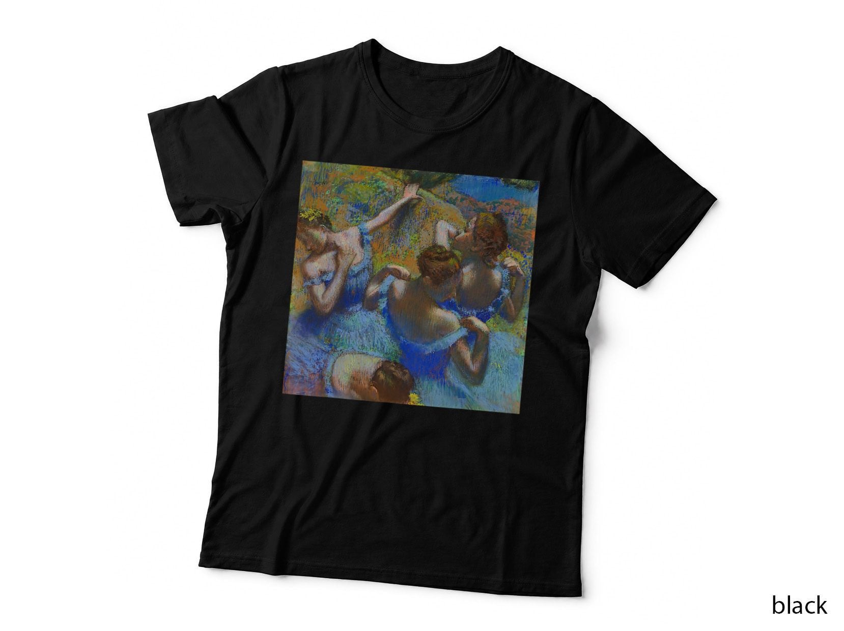 Edgar Degas Ballerina's in Blue Ballet Impressionism Art T-Shirt