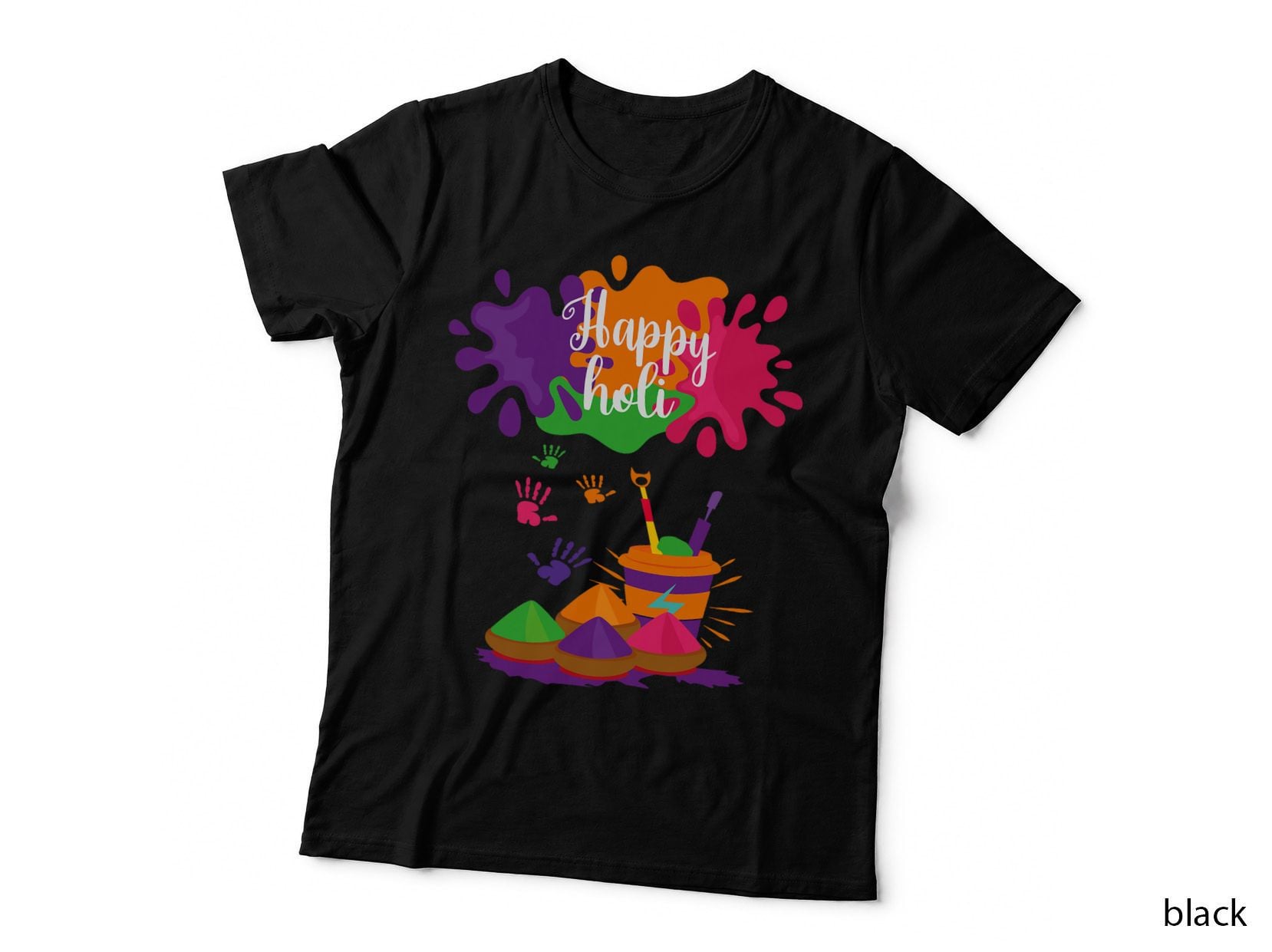 Happy Holi Festival Outfit for Women Kids Men Family T-Shirt