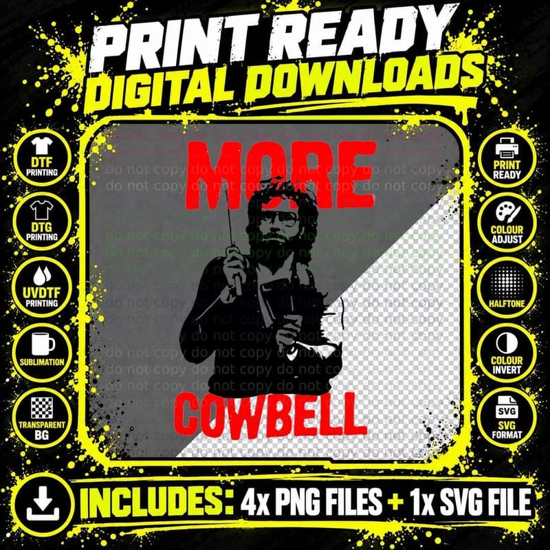More Cowbell T-Shirt Essential T-Shirt Png SVG Digital Bundle