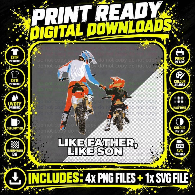 Moto Boss Braaap Dirt Bike Motocross Off-Roading T-Shirt Png SVG Digital Bundle
