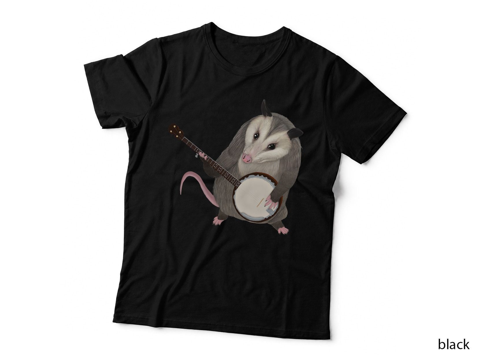 Opossum Playing the Banjo - Possum T-Shirt