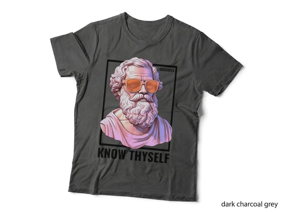 Socrates Bust Know Thyself Quote Socratic Philosophy T-Shirt
