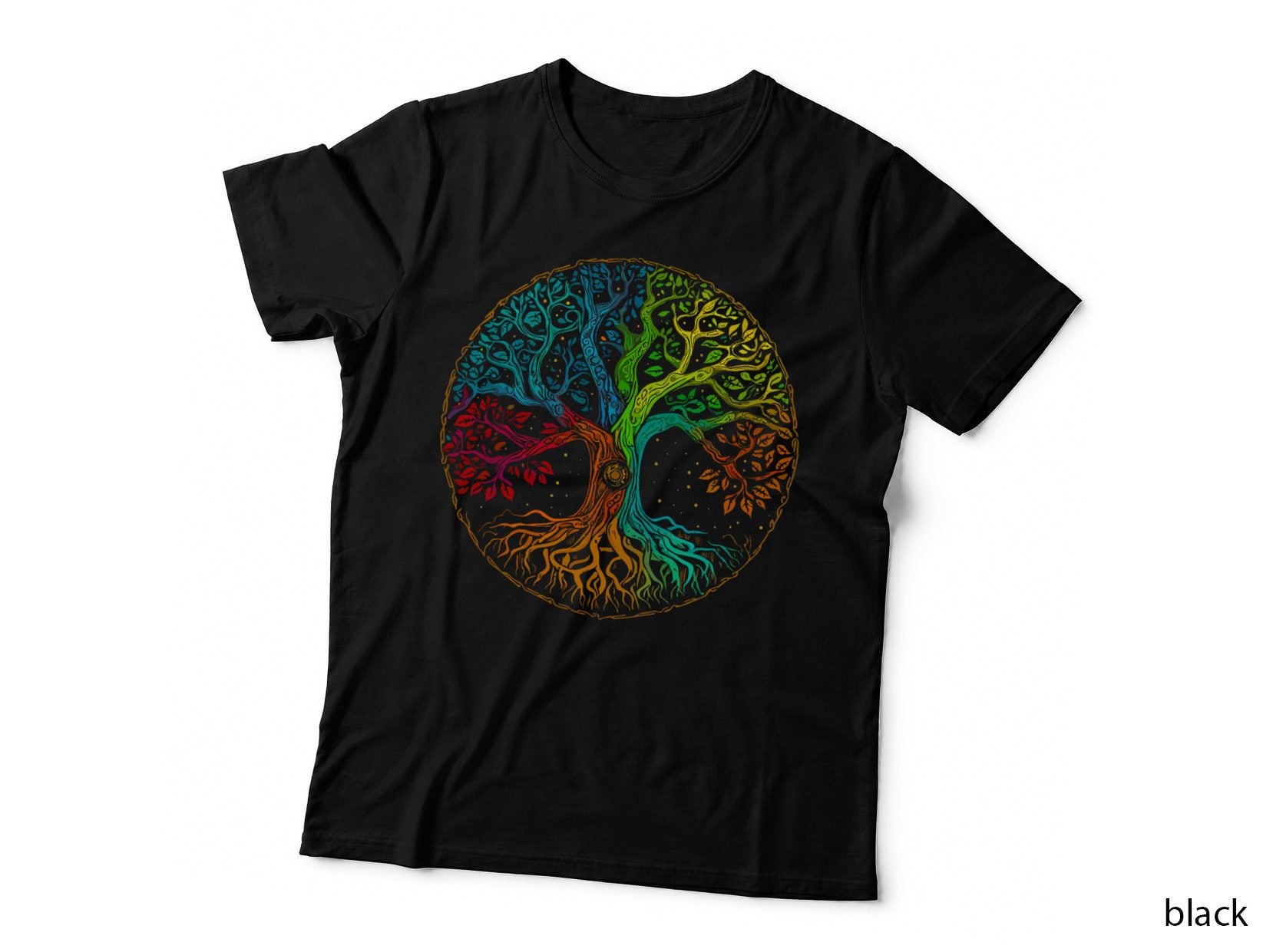 Tree of Life Nature Art - Psychedelic Outdoor Rainbow T-Shirt