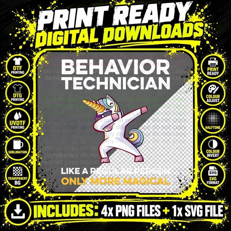 Behavior Technician Magical Behavioral Tech RBT T-Shirt Png SVG Digital Bundle