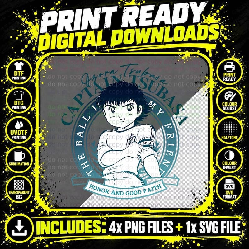 Captain Tsubasa (Tsubasa Emblem) T-Shirt Png SVG Digital Bundle
