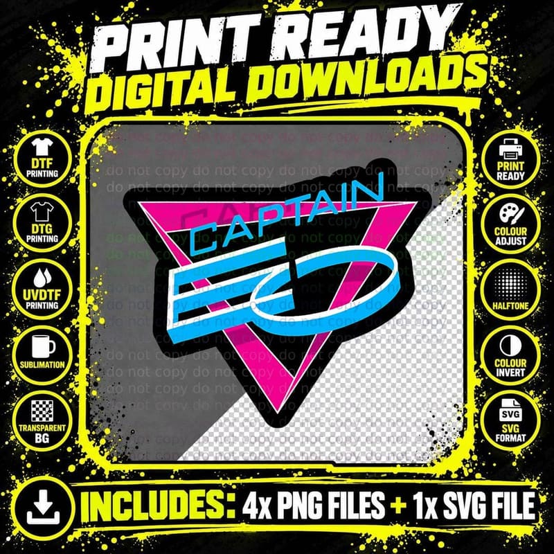 EO Captain Logo T-Shirt Png SVG Digital Bundle