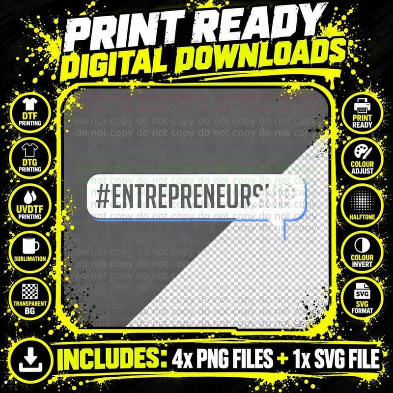 Entrepreneurship Gifts for Business Owner T-Shirt Png SVG Digital Bundle