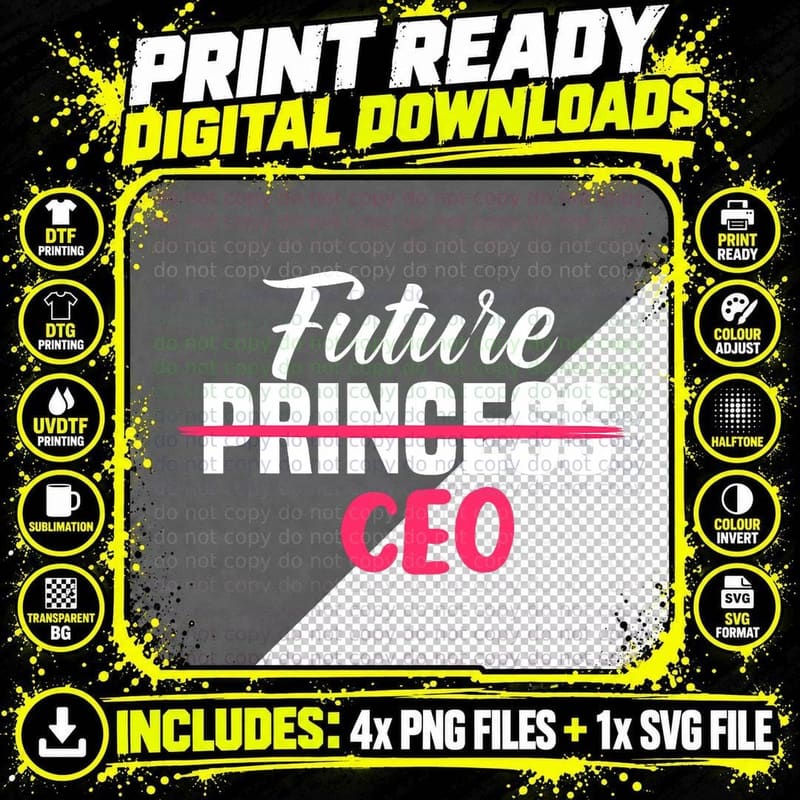 Future Princess CEO Businesswoman Business T-Shirt Png SVG Digital Bundle