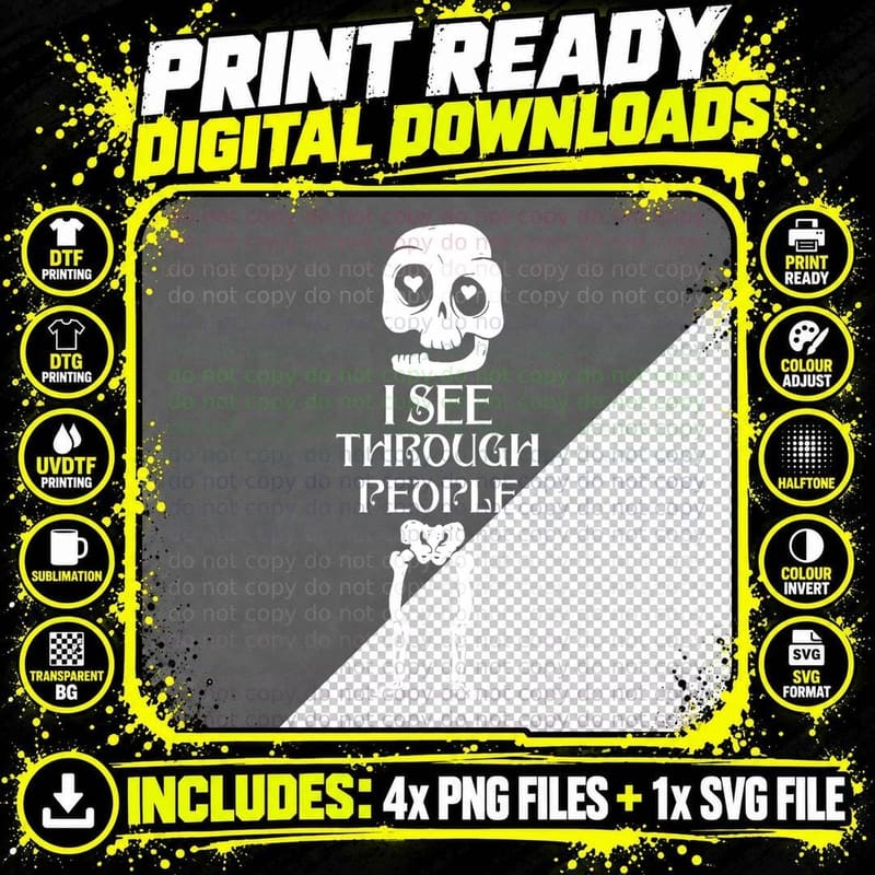 I See Through People X-Ray Technician Rad Tech Png SVG Digital Bundle