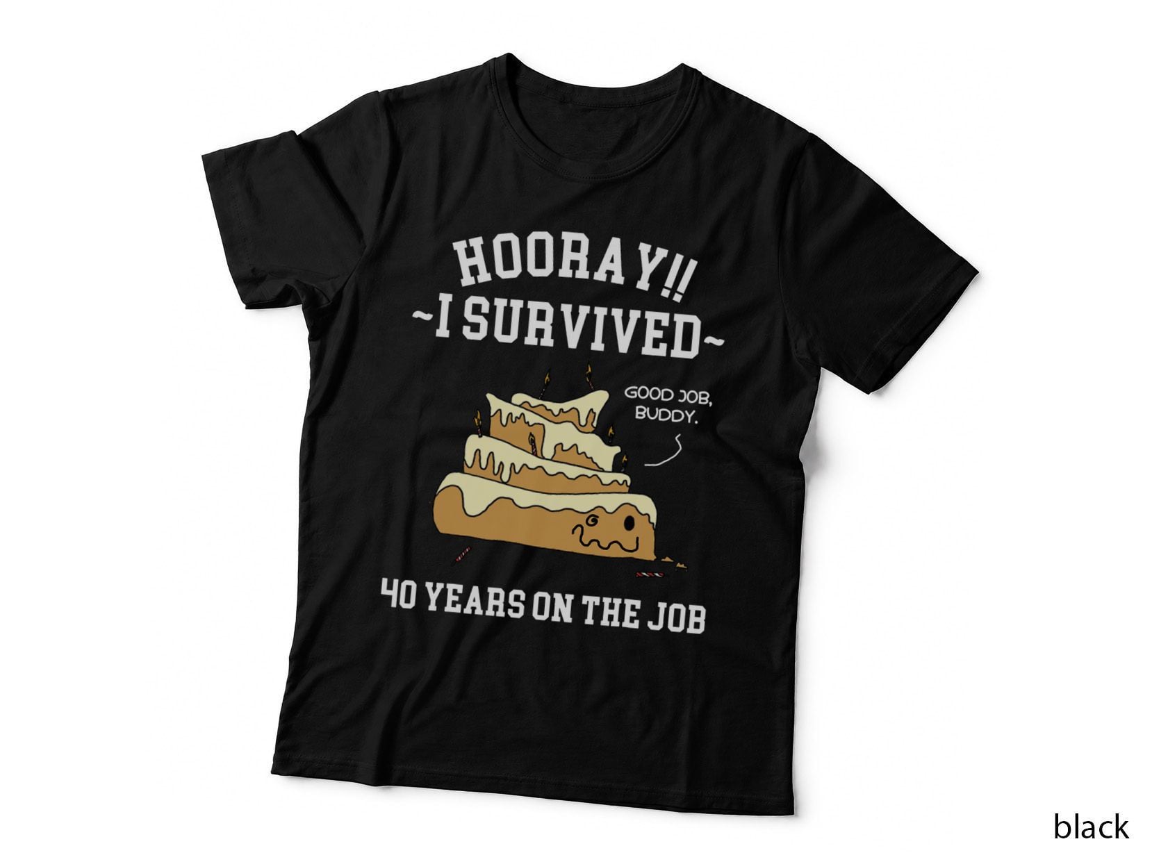 I Survived 40 Years on the Job 40 Years of Service Employee T-Shirt