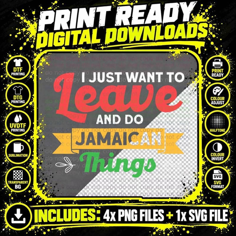 Jamaica Saying Caribbean Holiday T-Shirt Png SVG Digital Bundle