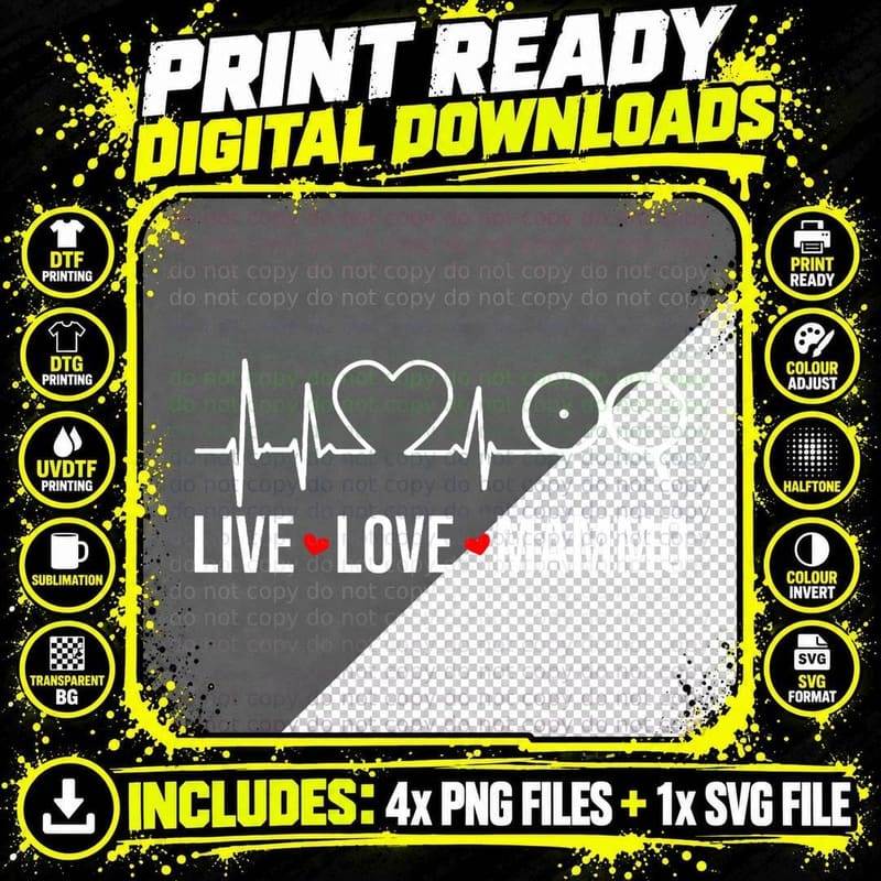 Live Love Mammo - Mammo Tech Mammography T-Shirt Png SVG Digital Bundle