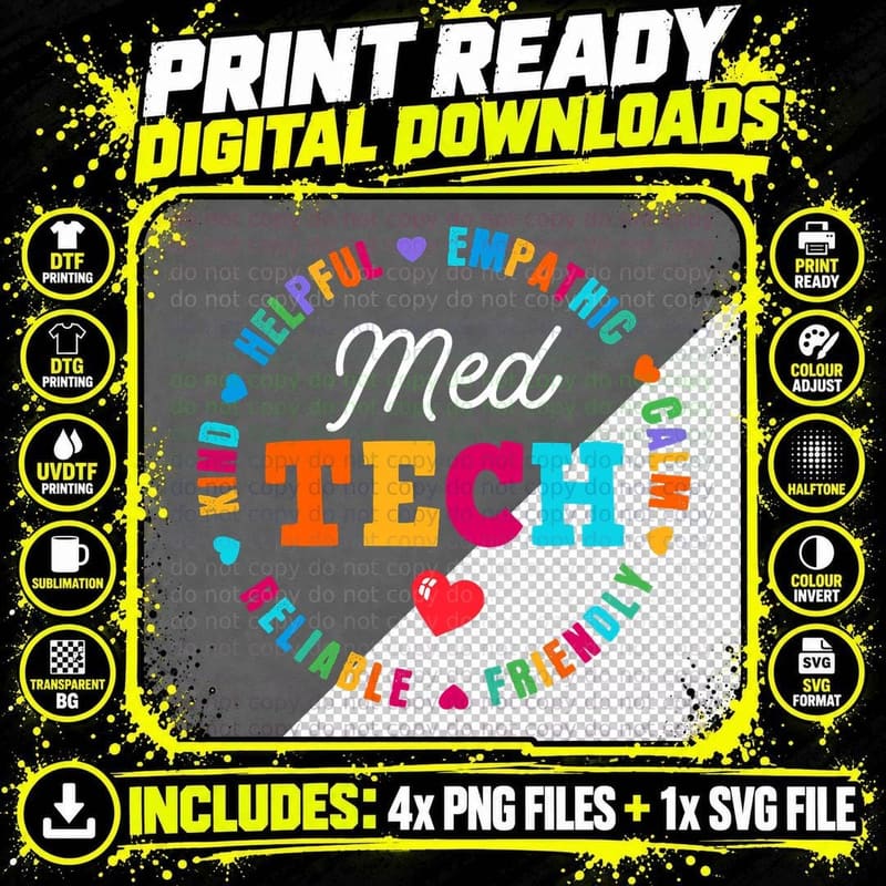 MED Tech Appreciation Week Healthcare Medical Png SVG Digital Bundle
