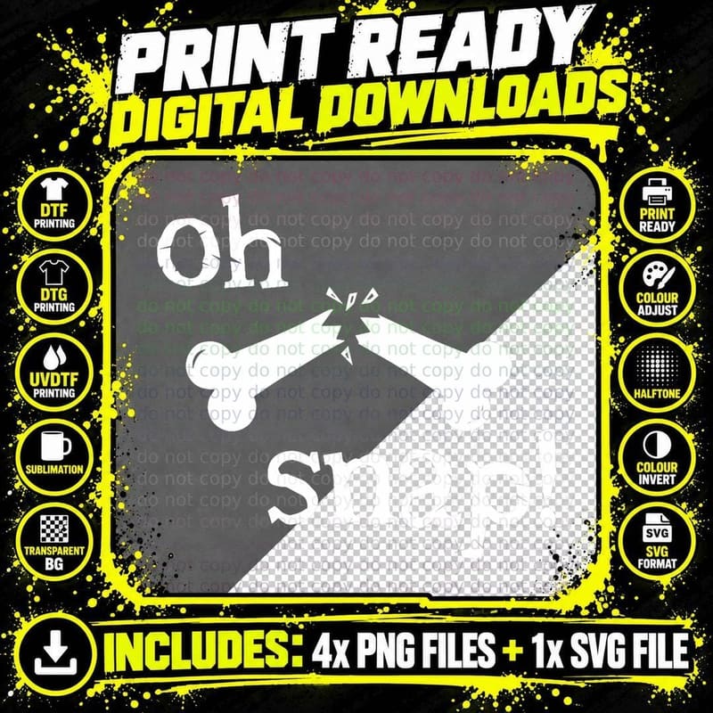 Oh Snap! Broken Bone, X-Ray Tech Tshirt, Radiology Gift Png SVG Digital Bundle