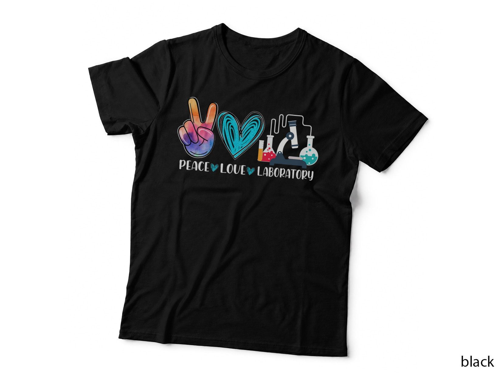 Peace Love Laboratory Lab Tech Medical Laboratory Week T-Shirt