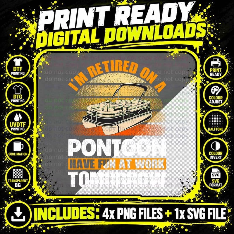 Pontoon Queen Pontoon Boat Seats Retired Pontoon Captain Png SVG Digital Bundle