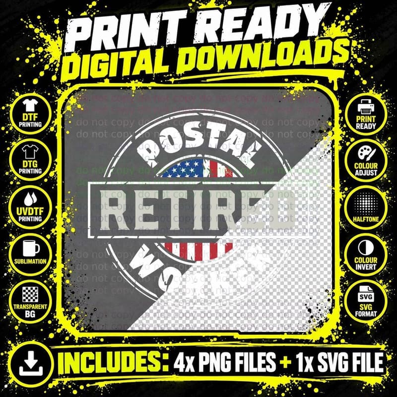Postal Worker Delivery Service Post Office T-Shirt Png SVG Digital Bundle