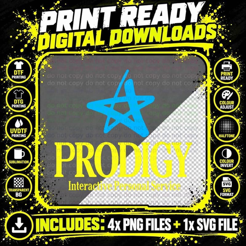 Prodigy Interactive Personal Service T-Shirt Png SVG Digital Bundle