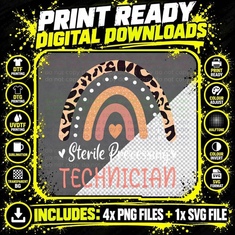 Sterile Processing Technician Sterile Processing Tech Png SVG Digital Bundle